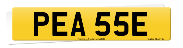 Registration number PEA 55E